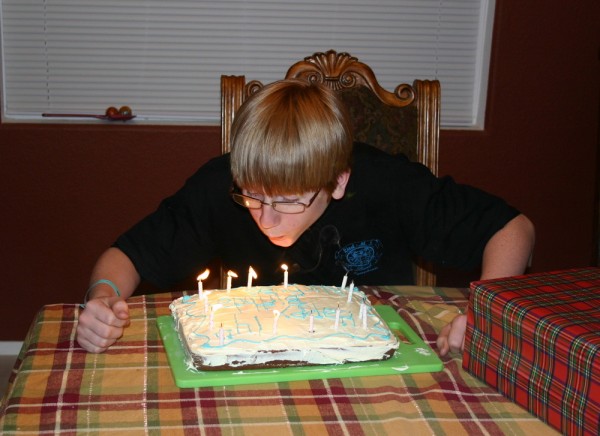 obligatory blowing out the candles picture